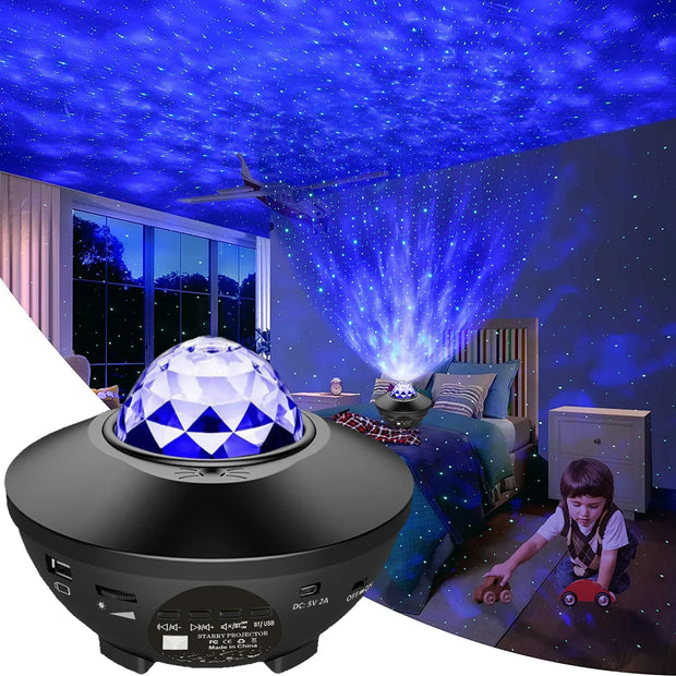 Galaxy Ocean Wave Light Projector